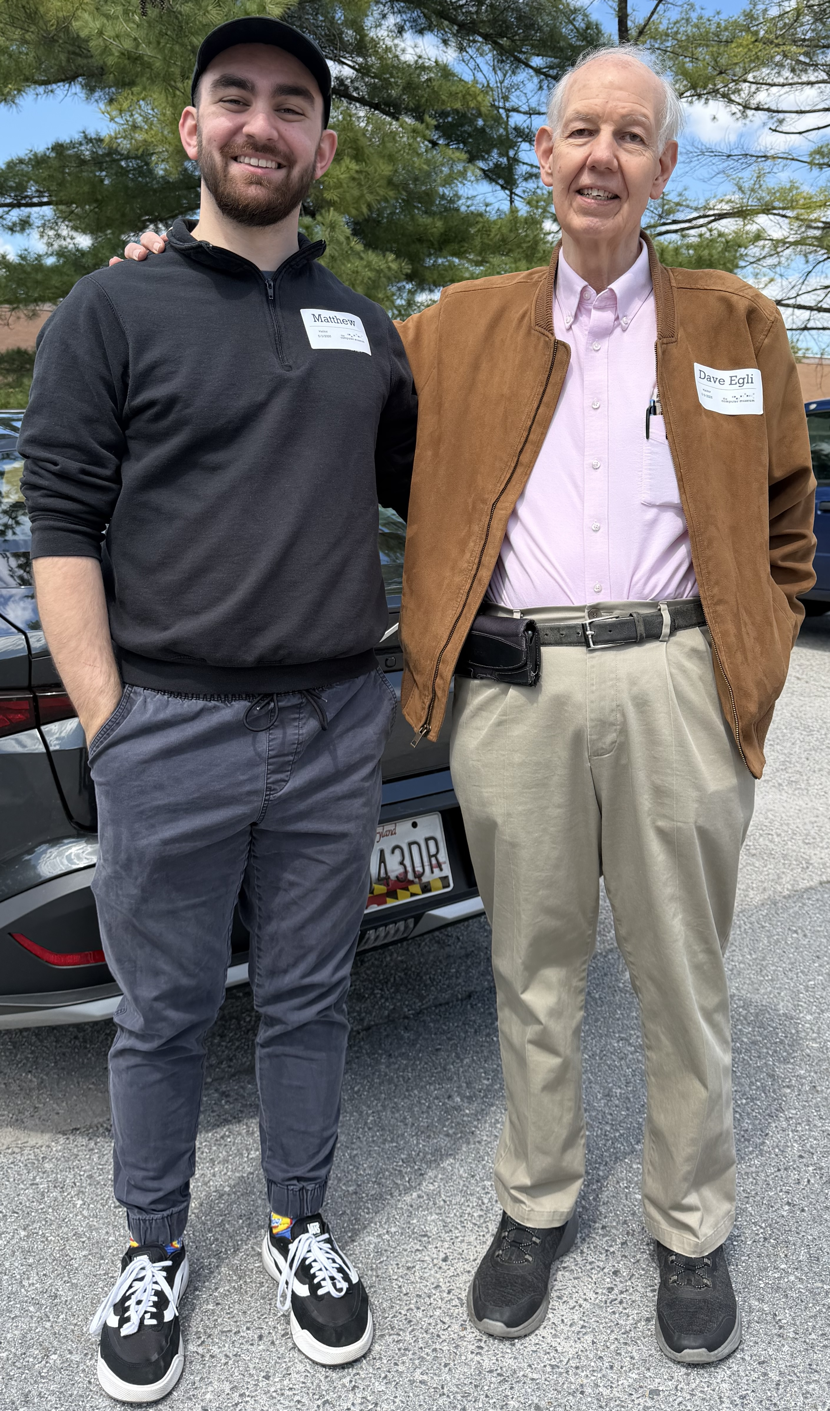 Matthew Jones, aka McJonesTech, in May 2026 with Seequa CEO Dave Egli.